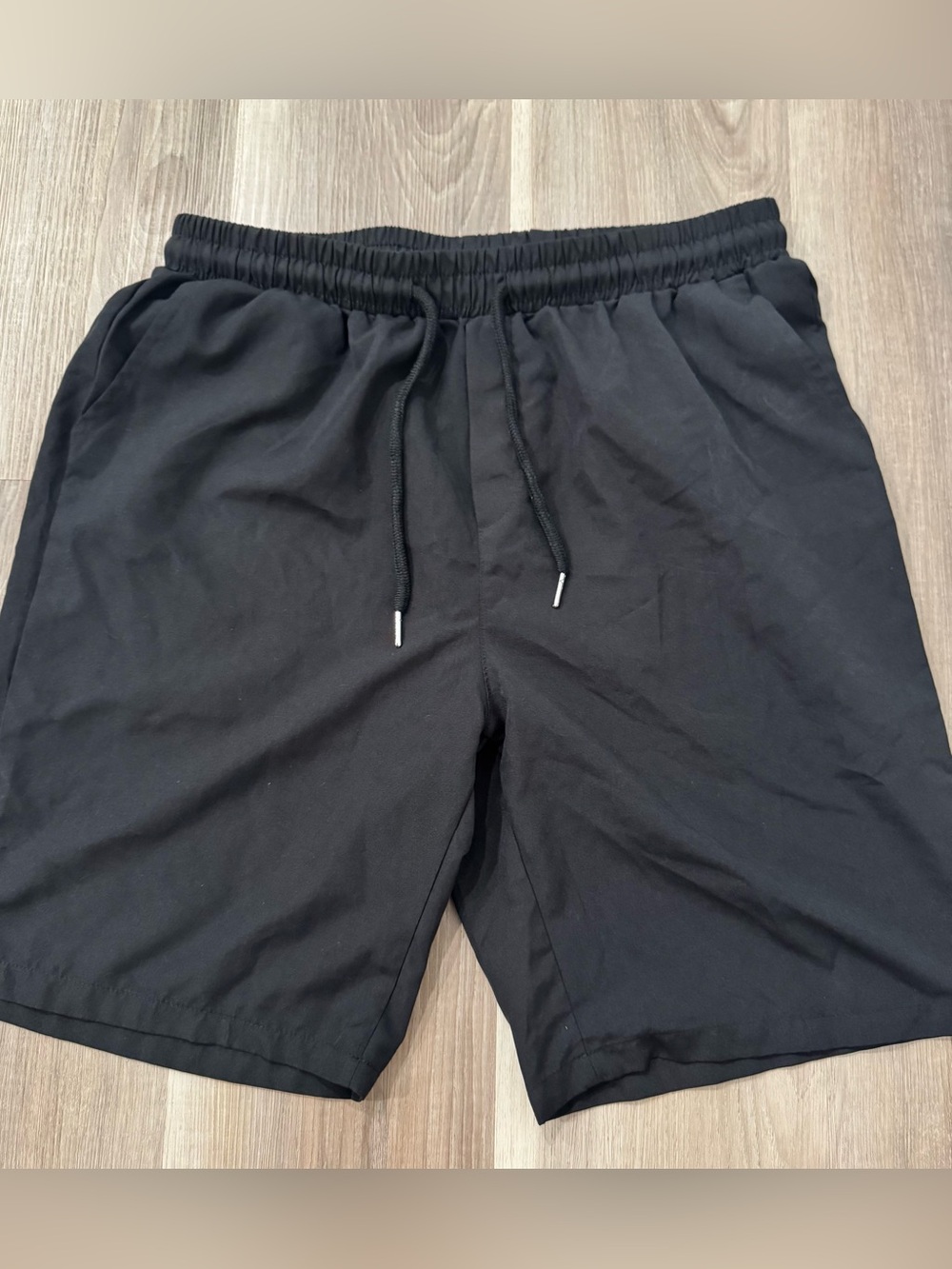 MANFINITY Men's Large Black Athletic Drawstring Shorts